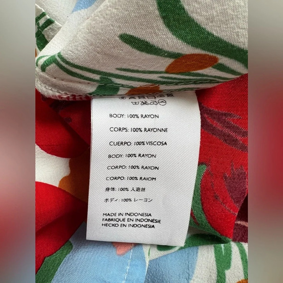 Faithfull The Brand Vittoria Anita Floral Midi Dress Puff Sleeve Back Zip Sz 4 S - Picture 9 of 9